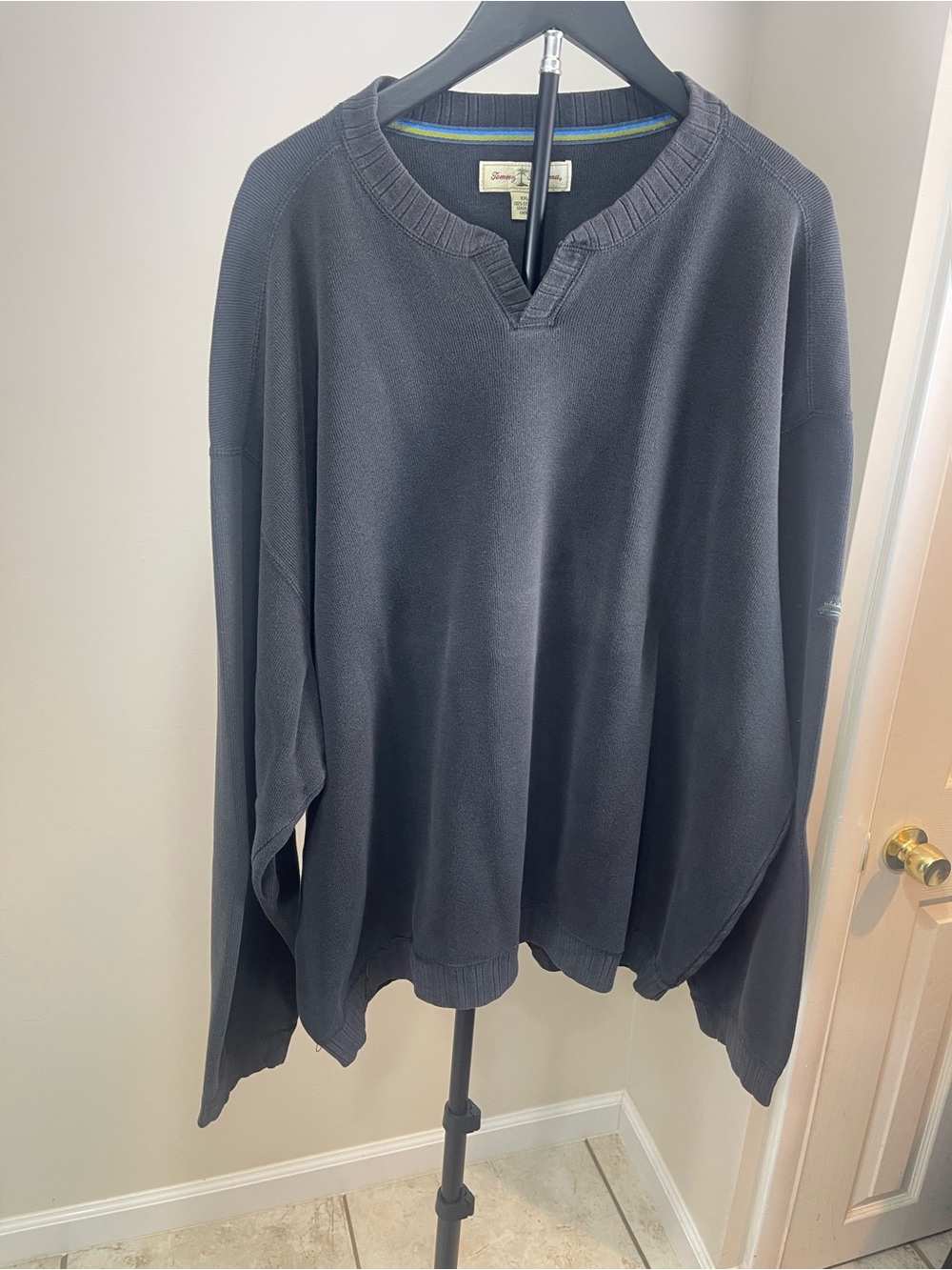 Tommy Bahama Charcoal V-Neck Sweater